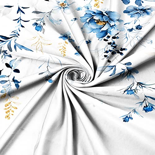 MIRRORANG Blue Leaf Stall Shower Curtain - Image 3