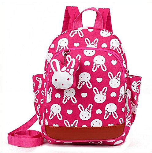 LVEDU - Mochila infantil antipérdida, diseño de conejo, color rosa