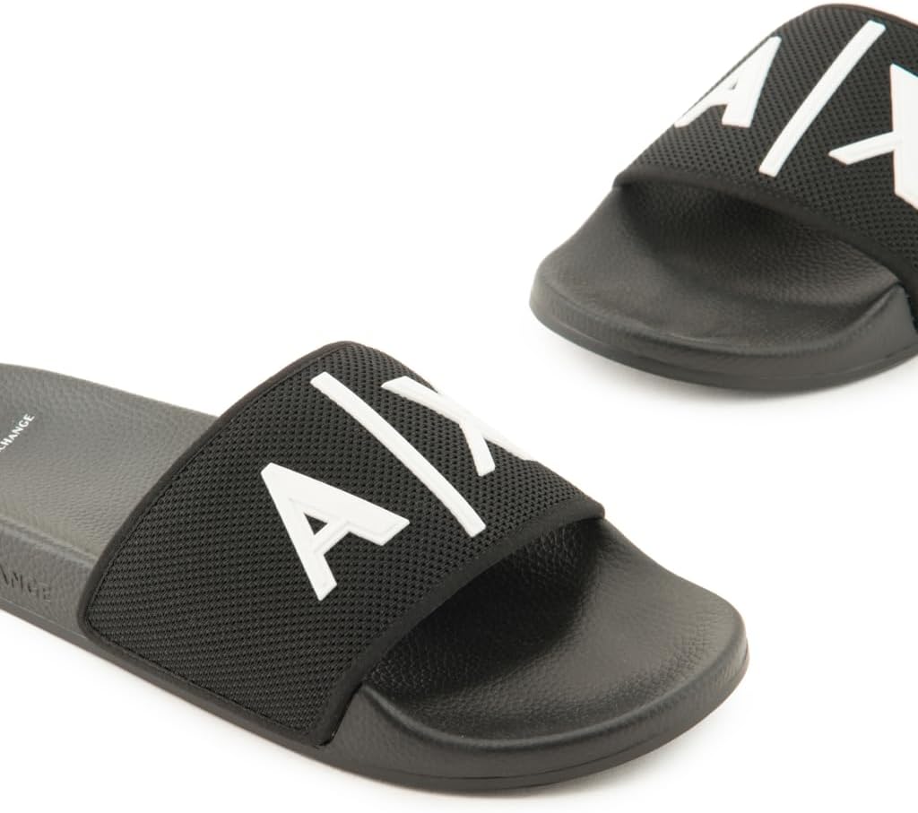 Armani Exchange mens Mykonos Ax Slide Sandal - Image 4