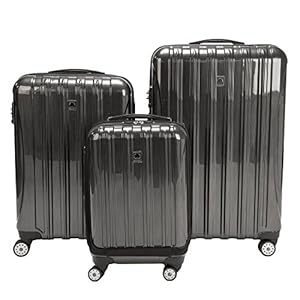 DELSEY Paris Helium Aero Hardside Expandable Luggage with Spinner Wheels, Brushed Charcoal, 3-Piece Set (19/25/29)