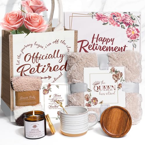 Retirement Gifts for Women , Funny Luxury Gift Box Set with Blank...