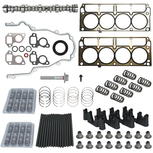 E1840P - Sloppy Mechanics Stage 2 Camshaft Kit Engine Rebuild Overhaul - Compatible with Chevy GMC LS Gen 3-4 4.8L 5.3L Vortec Engines 1999-2013 - Includes Cam Lifters & Trays Pushrods Gaskets