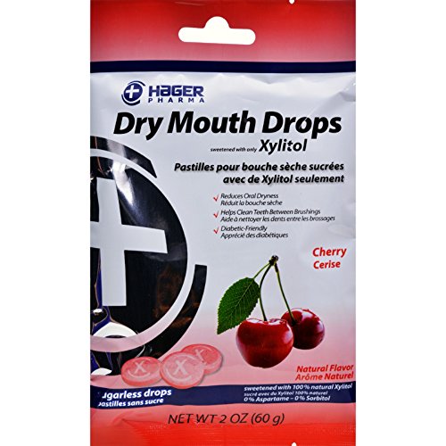 Hager Pharma Dry Mouth Drops - Cherry - 2 oz (Pack of 2)