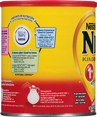 NESTLE NIDO Kinder 1+ Powdered Milk Beverage 1.76 lb. Canister