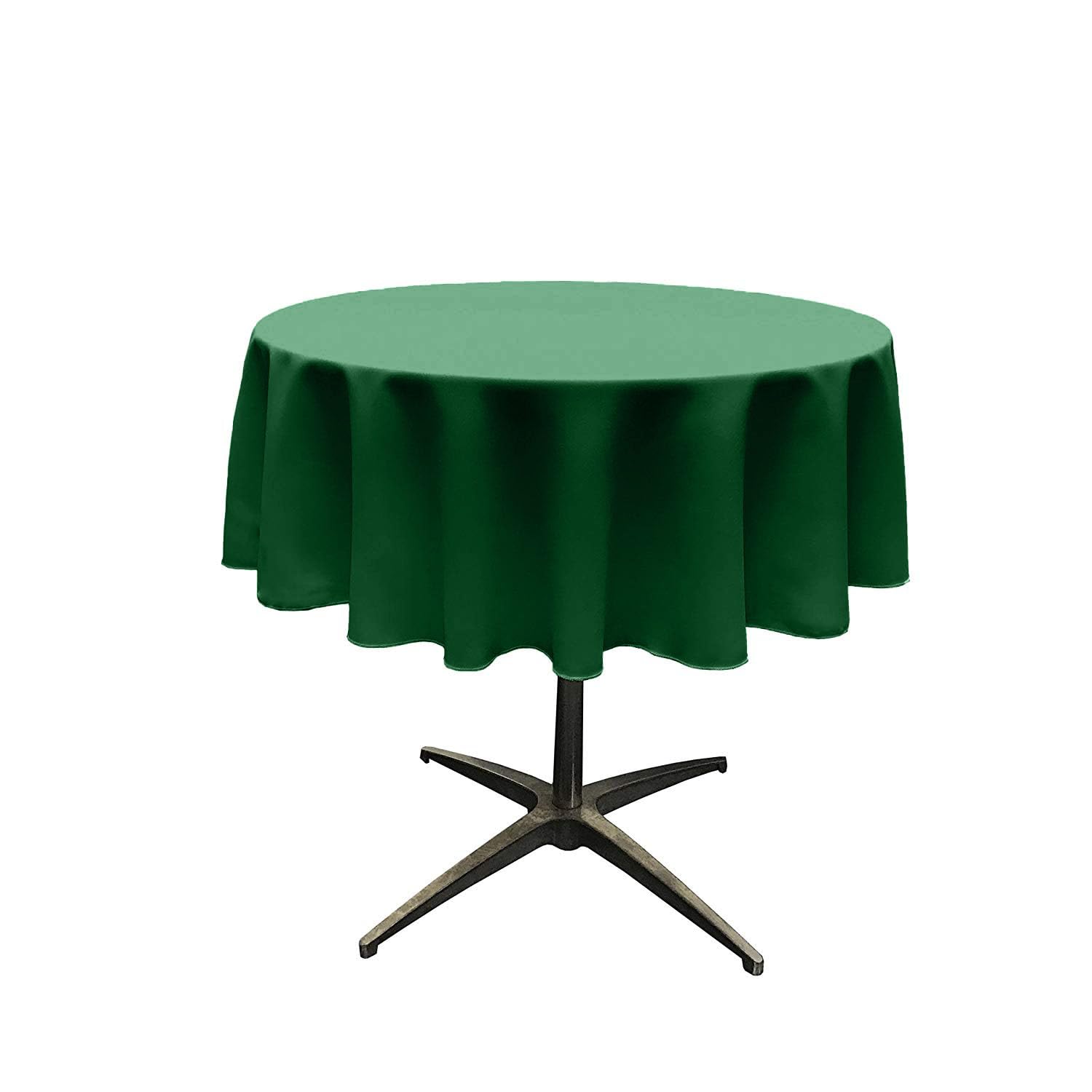 New Creations Fabric & Foam Inc, 36" Round Polyester Poplin Tablecloth for 24" Round Small Coffee Table with 6" Drop. (Emerald Green)