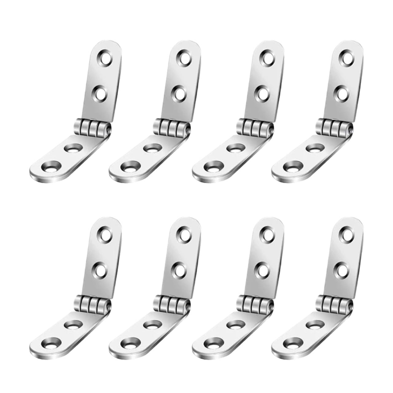Cidegoo 8Pcs Small Hinges 180 Degree Foldable Hinge Flap Screw-On Hinges For Sewing Machine Cabinet Door Furniture Hardware Accessories For Window, Cabinets, Wooden Boxes(8Pcs)