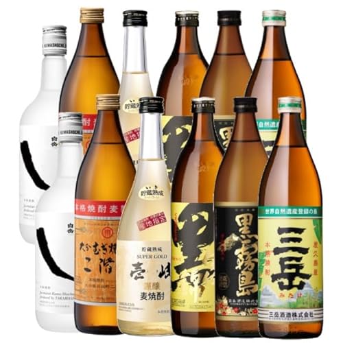九州の飲食店で人気焼酎セット(黒霧島・三岳・黒伊佐錦・二階堂・壱岐スーパーゴールド・白岳しろ)各2本 計12本セット