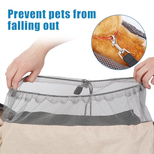 Ownpets Hundetragetasche, Große Hundetasche bis 11kg, Tragetuch Hund, wendbare und freihändige Hundetasche mit verstellbarem Gurt und Schulterpolster für Outdoor