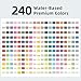 languo 240 Colors Acrylic Paint Markers, Soft Brush Tip Marker Pens Set with Marker Bag, Acrylic Paint Pens for Fabric, Wood, Stone, Canvas, Glass, Egg, Rock Painting, DIY Crafts and Art Supplies