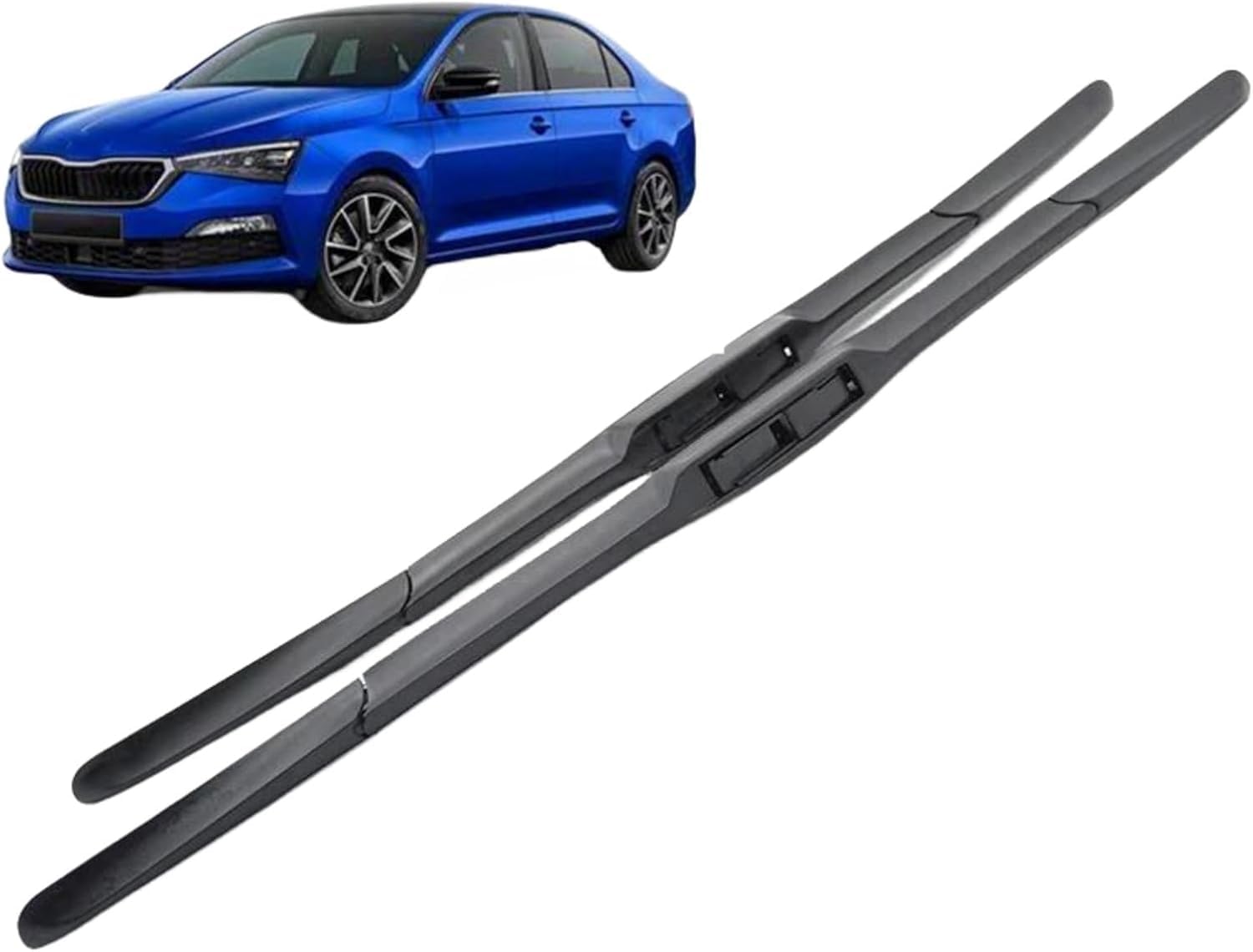 ZhangXD Front Windscreen Wipers For Rapid 2018-2023, Windshield Window Brush Front Wiper Blades All-Weather Replacement Set Easy Installation