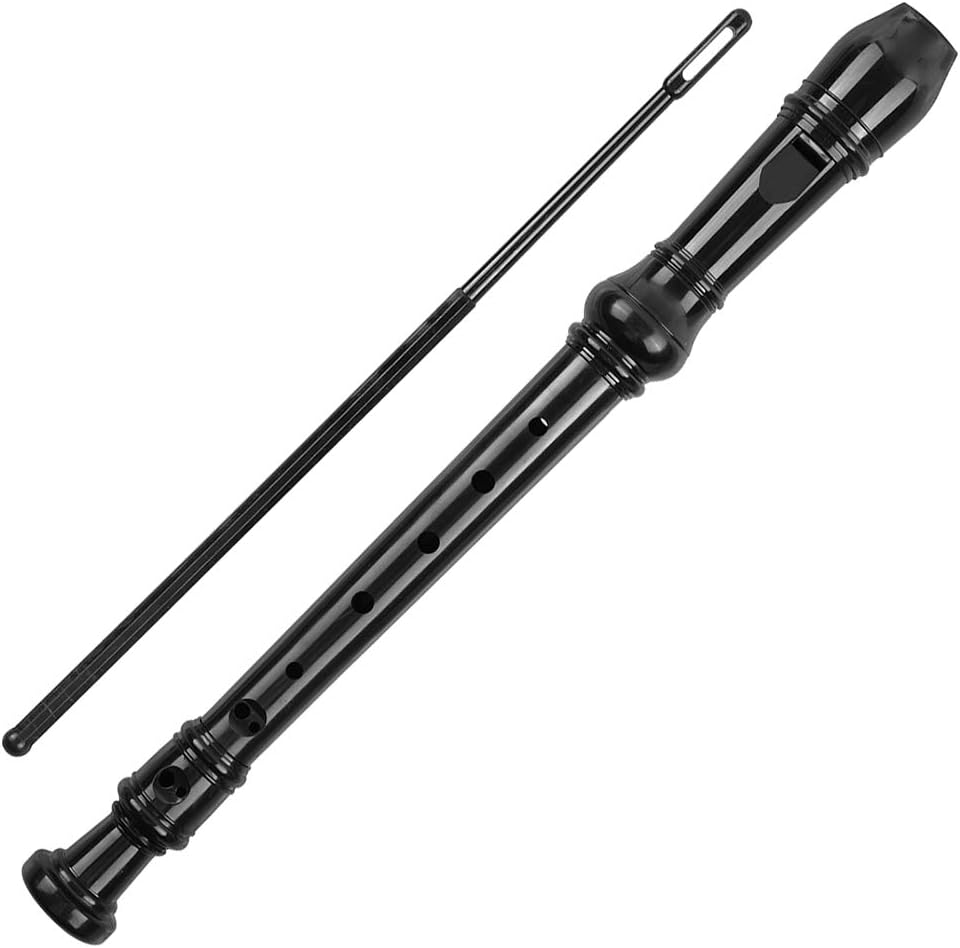 Soprano Recorder Descant Flauta Recorder 8 Hole ABS Clarinet German Style Treble flute C Key With Fingering Chart Instructions with Cleaning Rod Bag