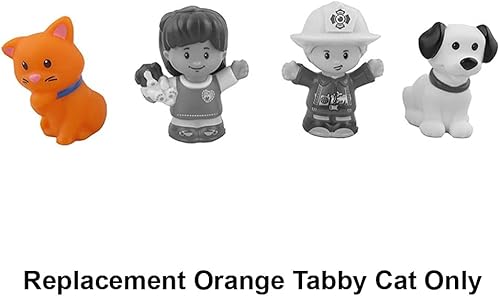 Miniatura 5 de Piezas de repuesto para Little People Animal Rescue Set - DYR80 ~ Figura de gato atigrado naranja de repuesto