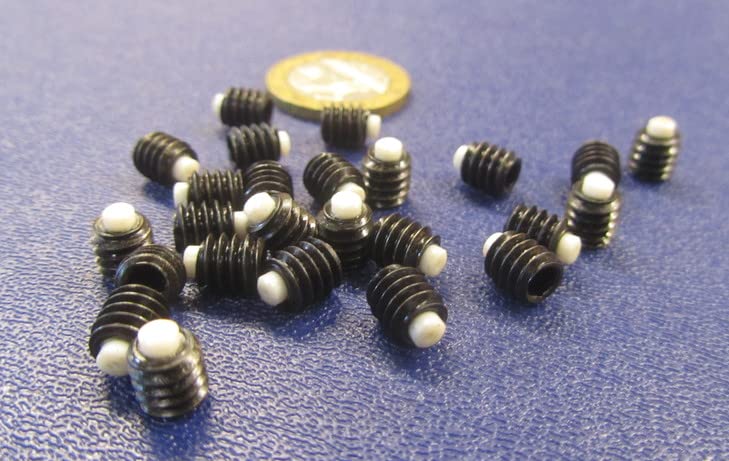 Black Oxide Steel Nylon Tip Set Screw 1/4"-20 x .250" Thread Length 25 pcs