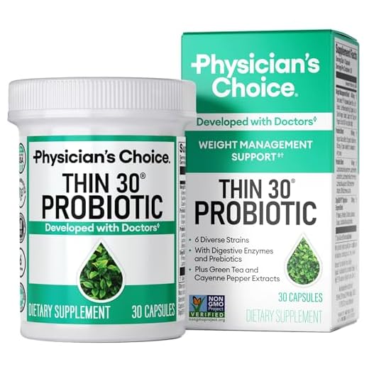 Physician's CHOICE Probiotics for Weight Management & Bloating- 6 Probiotic Strains - ACV - Green Tea & Cayenne - Supports Metabolism & Gut Health - Weight Management for Women & Men - 30 ct