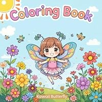 SUPER KAWAII BUTTERFLY: Coloring Book B0F66XKYB7 Book Cover