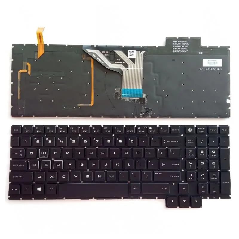 Clavier rétroéclairé pour HP Omen 15-CE pour jouer et travailler la nuit