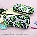 LParkin Tree Leaves Large Capacity Canvas Pencil Case Pen Bag Pouch Stationary Case Makeup Cosmetic Bag Gadget Box