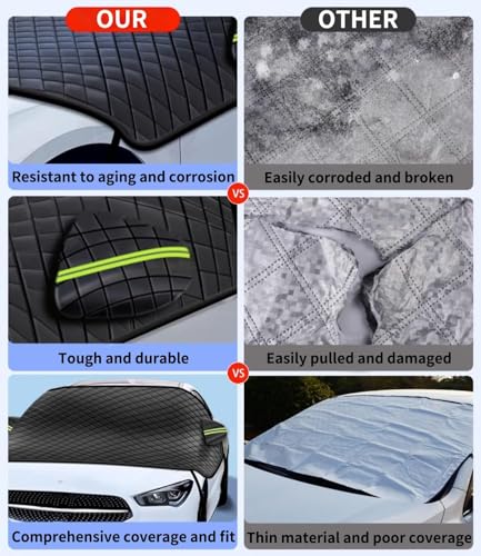 Image of Custom fit for Infiniti Windshield Snow Covers, 8 Layers WAaterproof Windproof Protection, Frost Defense, Ice, Sun, Snow, UV, Designed for Infiniti Accessories (for Infiniti QX50)