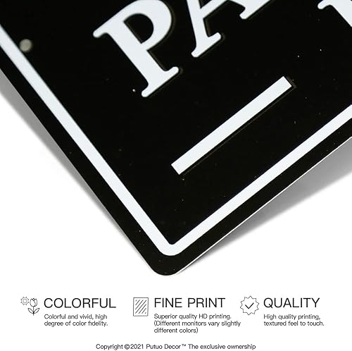 Miniatura 3 de Putuo Decor Letrero de metal con texto en inglés Please Leave Packages Here, decoración de entrega de paquetes, uso en interiores y exteriores para