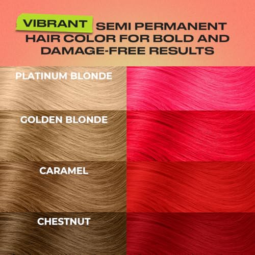 Image of INH Semi Permanent Hair Color | Color Depositing Conditioner | Red Hair Dye | No Bleach, No Peroxide Temporary Red Coral Tint for Women, Men | Vegan, Ammonia Free, Sulfate Free, Ready to Use 6oz