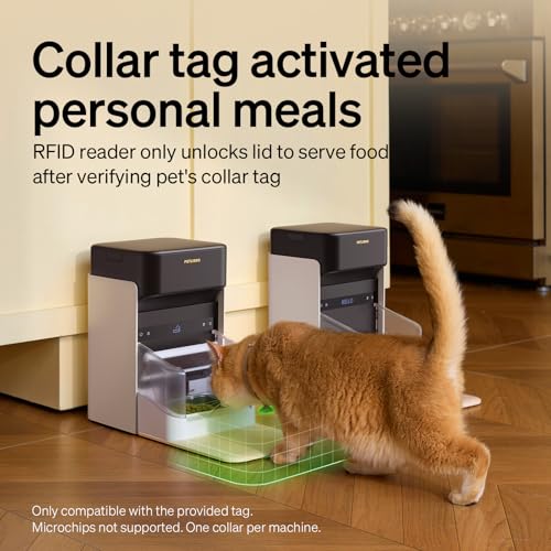 Image of PETLIBRO RFID Multiple Cats Feeder 4 Packs, Tag Activated Exclusive Meals, 5G&2.4G Wi-Fi Auto Food Dispenser for Pets with Different Diets and Stop Food Stealing