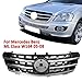 XLL Griglia fendinebbia Paraurti Anteriore Superiore Griglia della Griglia Anteriore del Cappuccio Corsa Grill Fit for Mercedes Fit for Benz ML Class W164 ML320 ML350 ML550 2005-2008 Ricambi Auto