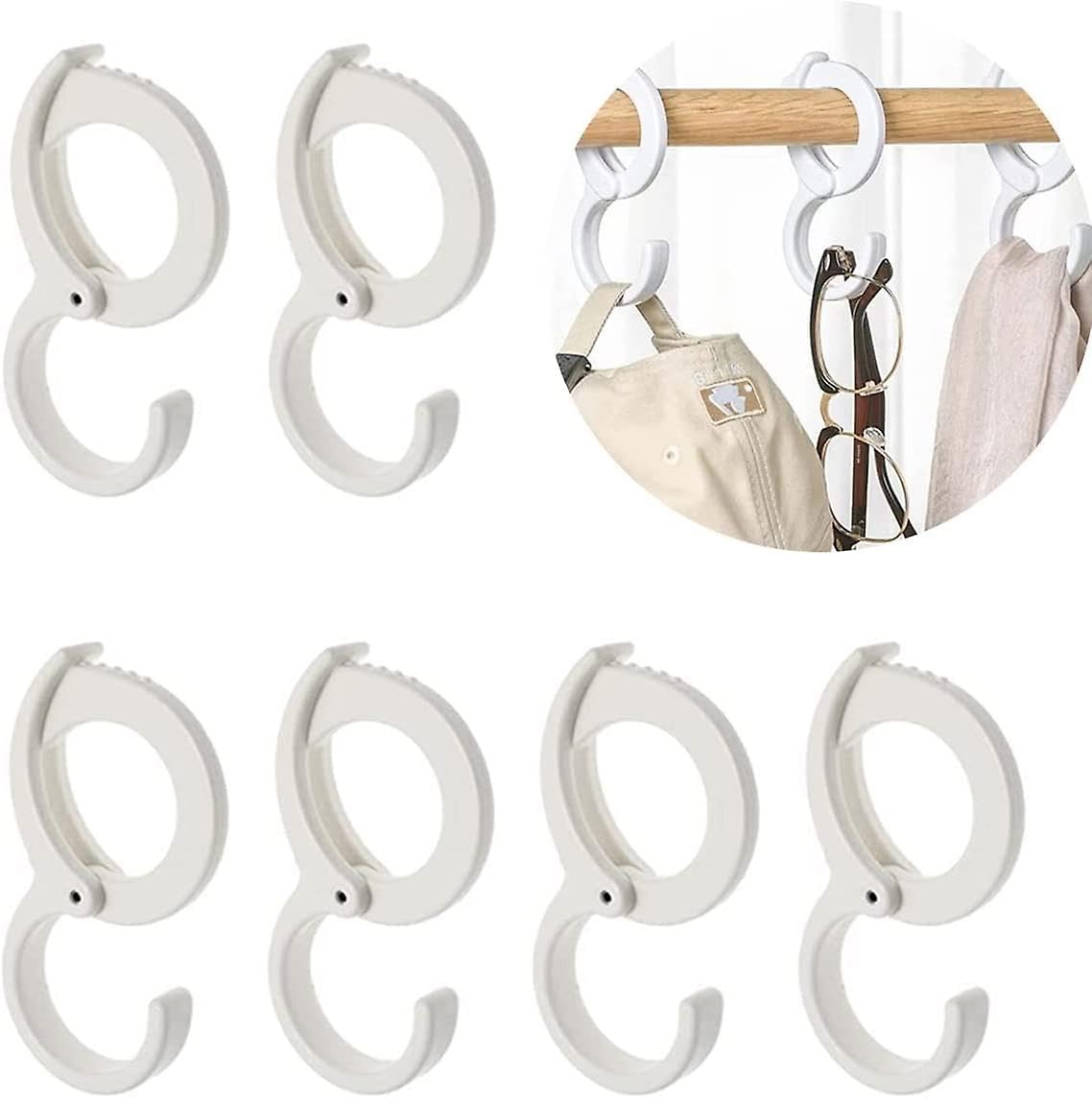 CELLEBII® Multi-Purpose S-Shaped Hanging Hooks Hangers,Table Edge Hook,Hook Clip,Hanging Clips Hook,Windproof Hook, for Home, Office, Workshop, Exhibition (5 PCS, White) (B0C9X99X4P) Amazon Price History, Amazon Price Tracker
