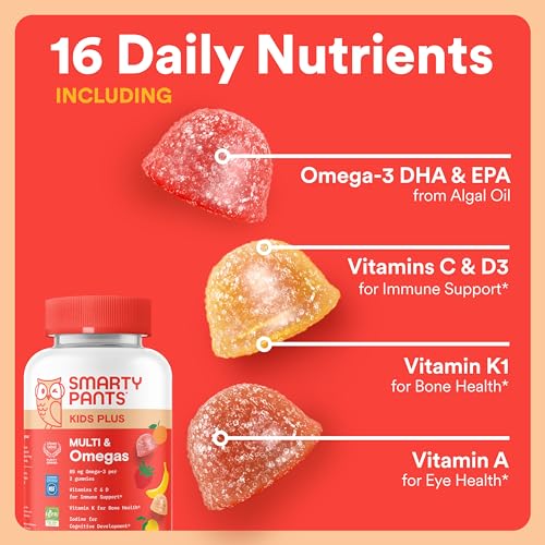Image of SmartyPants Family Daily Nutrition Bundle: Kids + Women's Multivitamin Gummies with Omega-3, Vitamins D3, B12, A & Zinc - Gluten Free, Non-GMO, Clean Label Certified, 60 & 90 Count (Pack of 2)