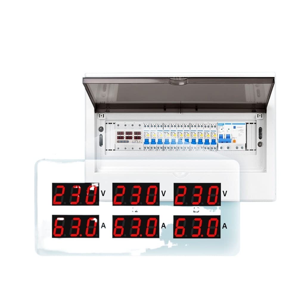Interruttore Magnetotermico Protezione relè di corrente trifase 100A 63A 60A 220V 3P Limitatore di corrente relè sovratensione regolabile Protezione regolabile Interruttori Automatici(100A without N 3