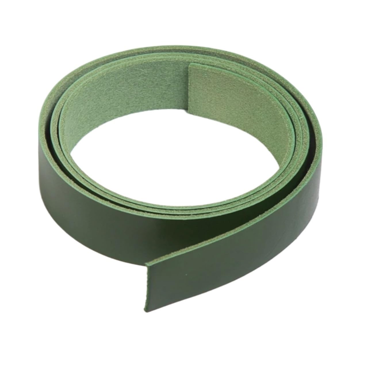 Leather Strap Belt Blank Strip Genuine Cowhide Tooling Veg Tanned Shoulder & Butt Craft Hand Making Tag(Green)