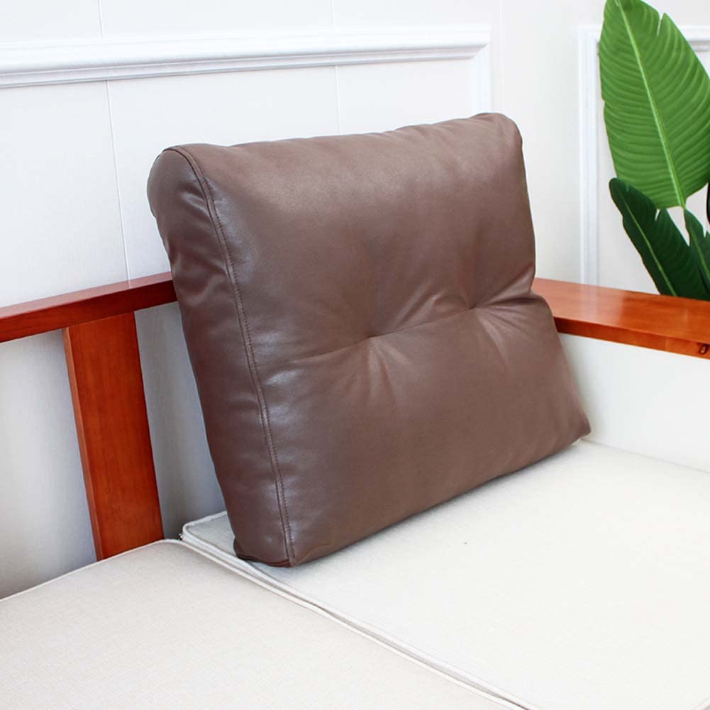 YURRO Luxury Leather Lumbar Back Support Large Reading Backrest Cushion Rectangle Pillow,20cm Thick,Sofa Daybed Backrest Cushion,Bedside Headboard Pillow