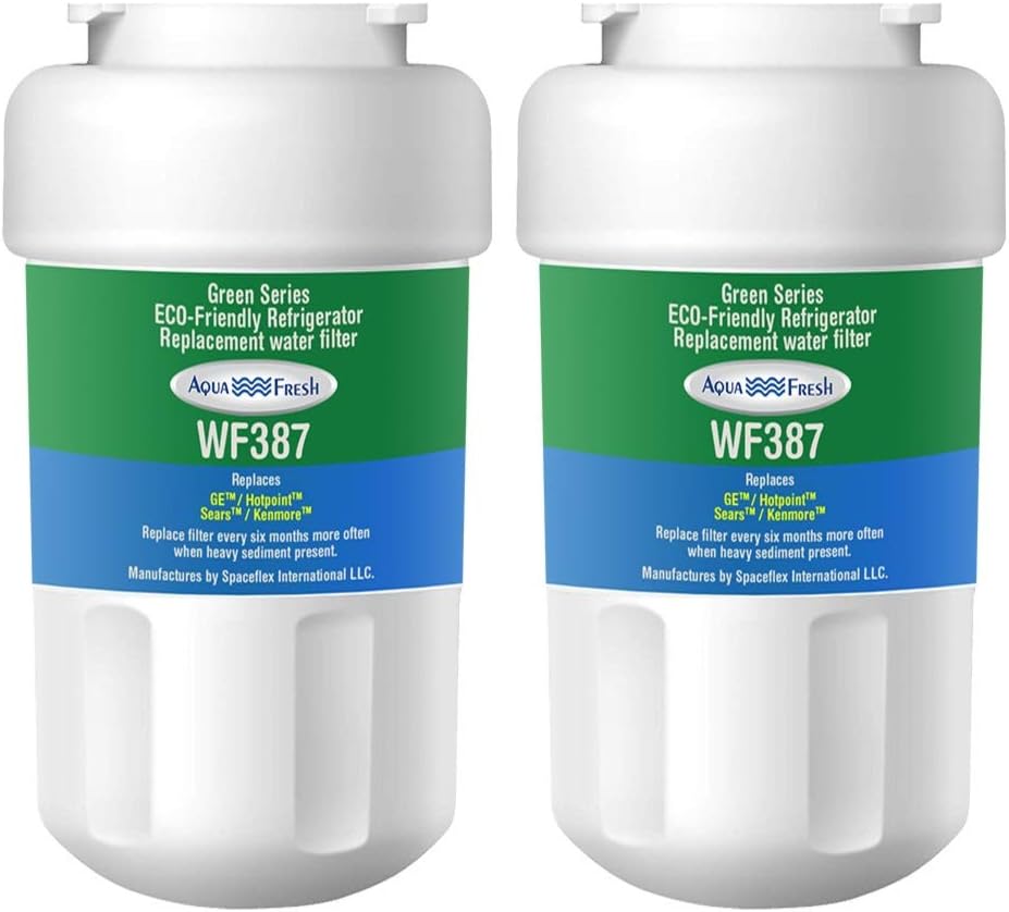 Aqua Fresh GE MWF Refrigerator Water Filter Replacement Compatible with GE SmartWater MWF, MWFA, MWFP, MWFINT, GWF, 46-9991, HDX FMG-1, WFC1201 (2 Pack)