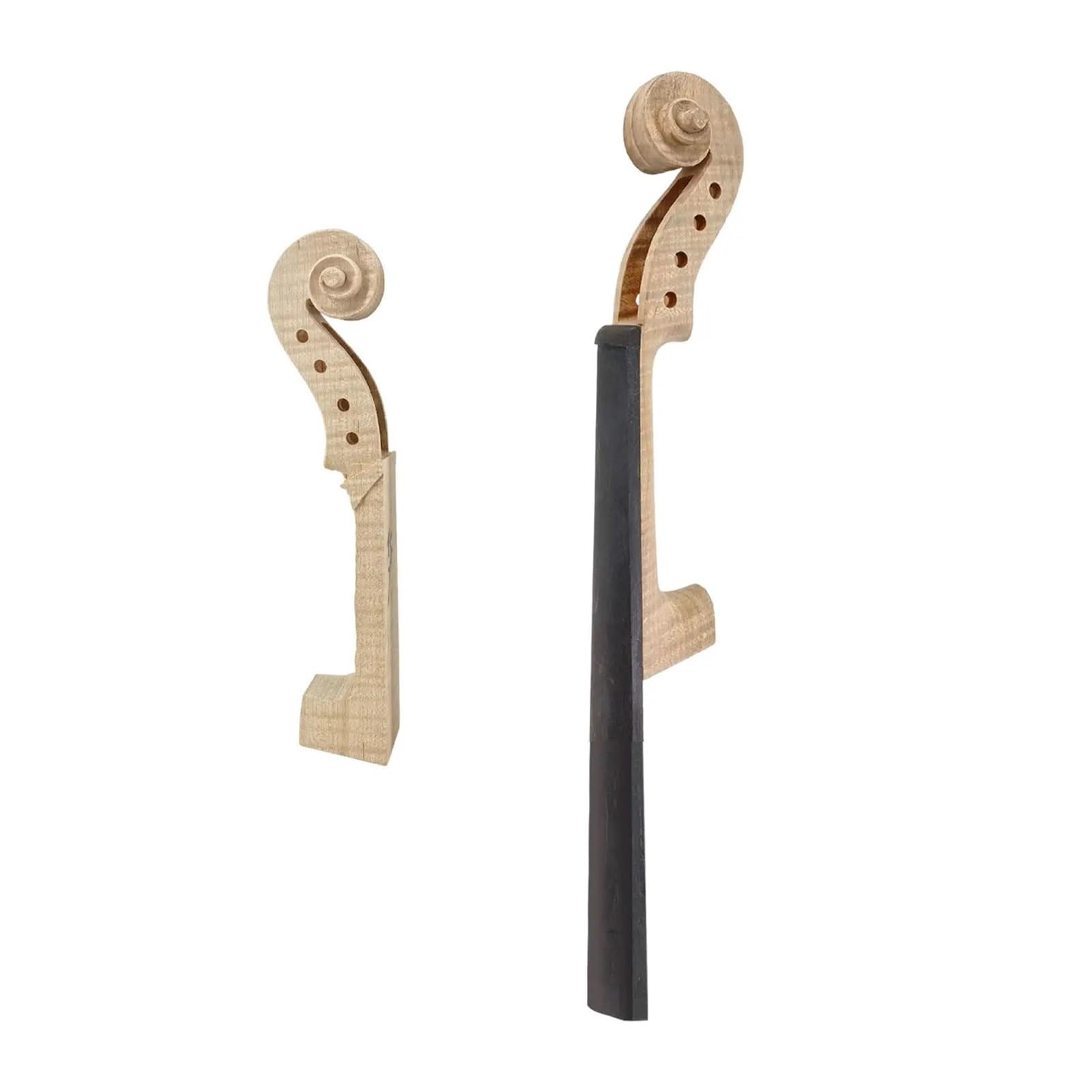Testa Del Manico In Legno For Violino Fai Da Te | Manico e testa di violino in legno non finito, pratica parte di riparazione realizzata a mano