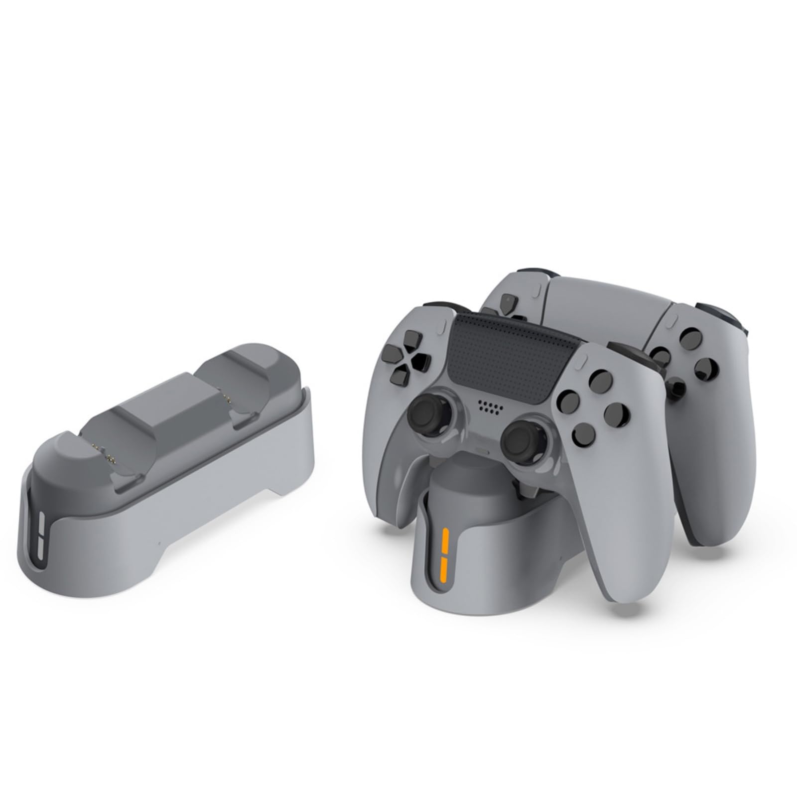 XBERSTAR PS5 Charging Station for PS5 /PS5 Edge Controller Charging Dock Stand PS5 Controller Fast Charging Station Accessories (Gray)