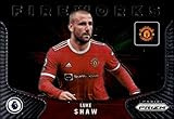 2021-22 PANINI PRIZM PREMIER LEAGUE FIREWORKS #3 LUKE SHAW MANCHESTER UNITED SOCCER OFFICIAL TRADING CARD OF SOCCER
