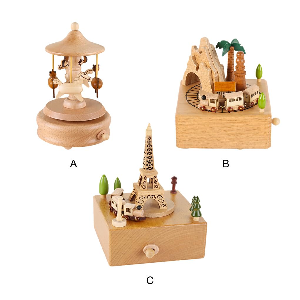 BEALIFE Castle Carousel Musical Box - Encantadora Caja de Sonido de música para cumpleaños y Navidad con Exquisita artesanía, Carrusel