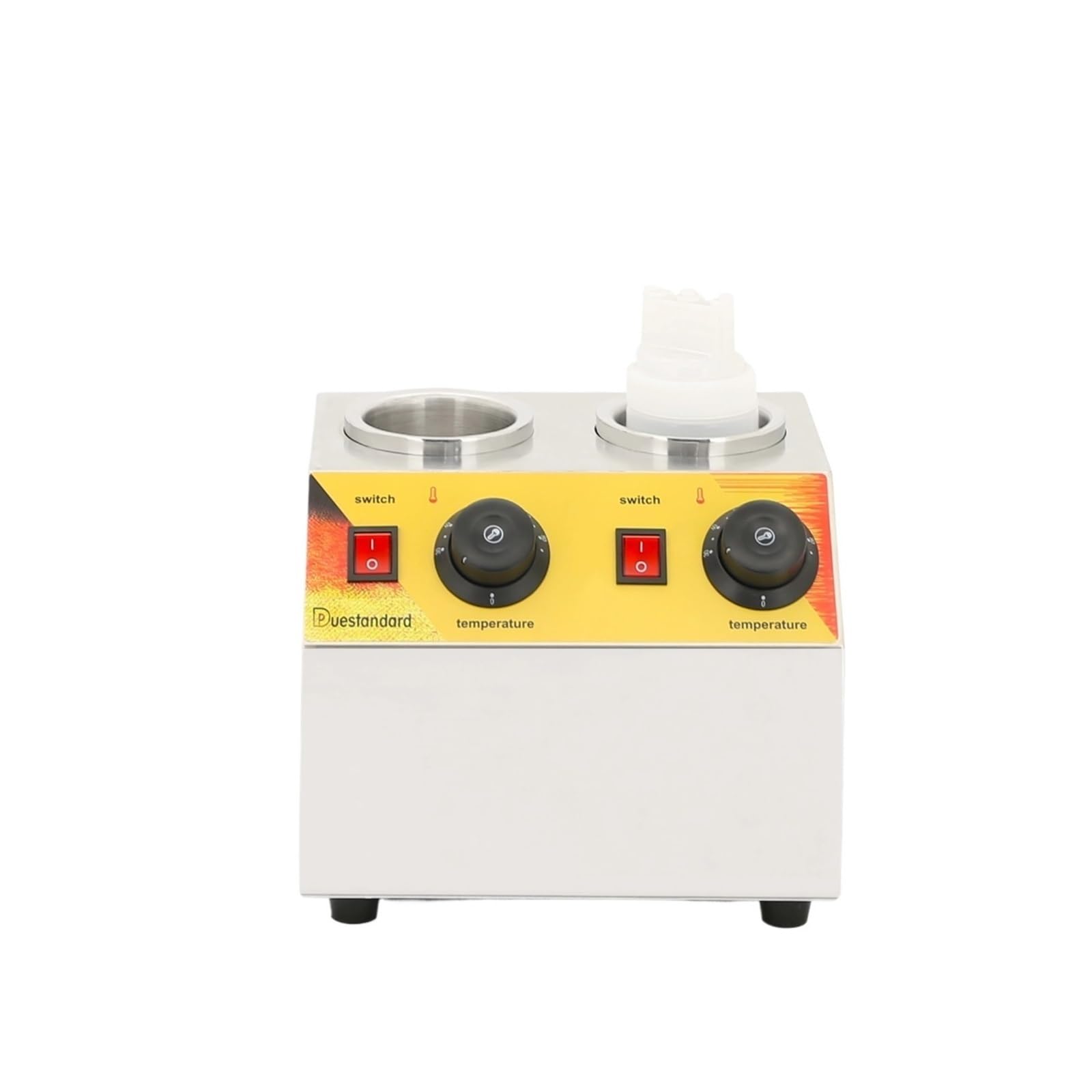 Gqnblvhzupdm One Color Syrup Machine, Commercial Electric Double Squeeze Bottles Topping Sauce Warmer Cheese Chocolate Condiment Dispenser
