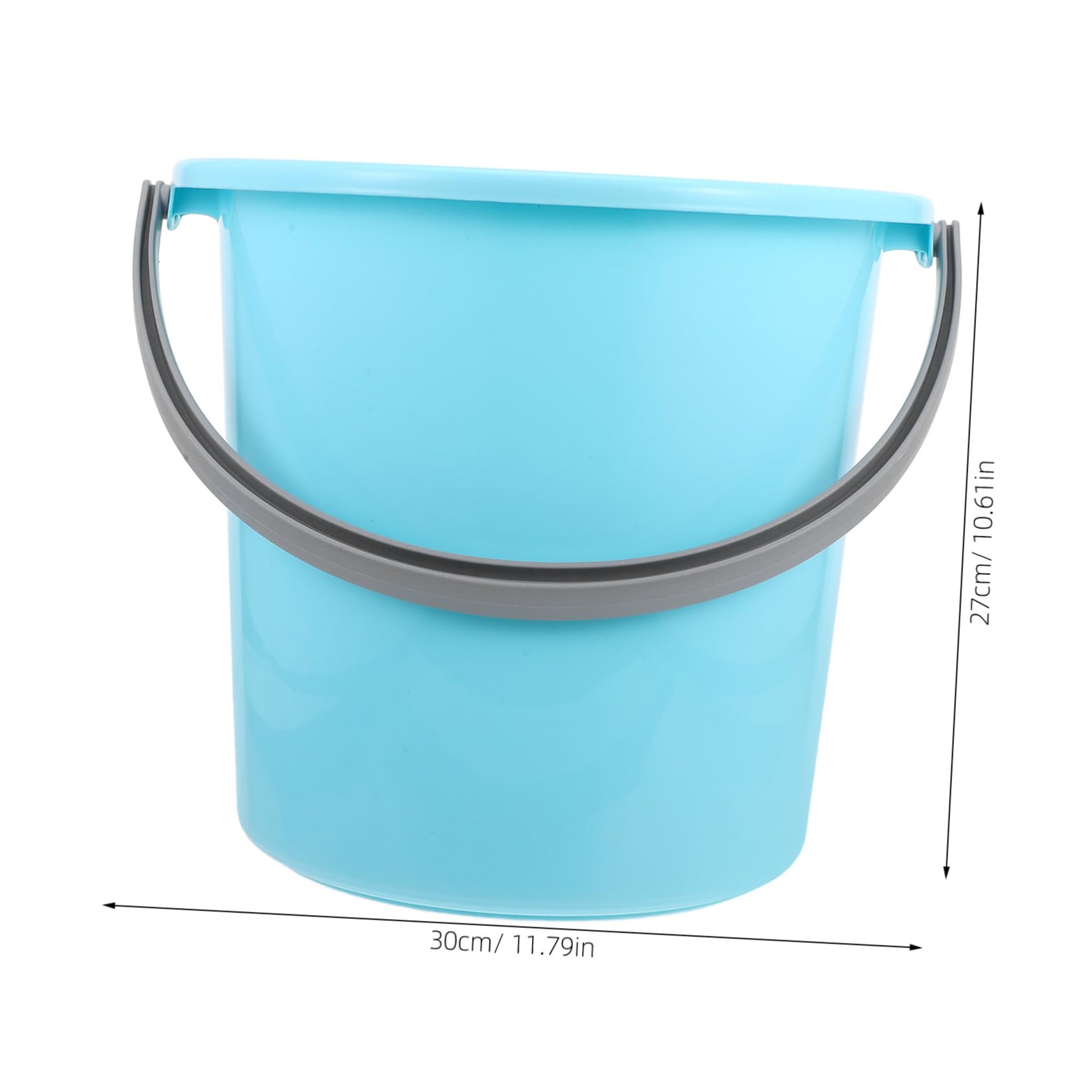 Seau d'eau Portable Carré 18 Moyen en Plastique Bleu Mer