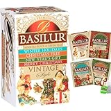 バシラーティー【クリスマス 紅茶】アソート ティーバッグ 25袋入（4種類フレーバー）｜ヴィンテージシリーズ― フレーバー：ストロベリー＆クリーム・ジンジャー＆レモン・チェリー＆アーモンド・マンゴー＆ライム【71437】