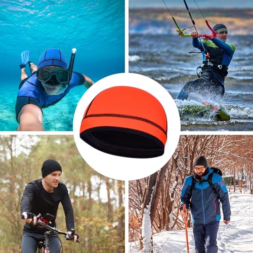 Image of DEHAI Neoprene Diving Hood Wetsuit Swimming Caps for Womens Mens Youth, 2mm 3mm Thermal Water Beanie Hat Keep Long Hair Dry for Curly Locs Braids