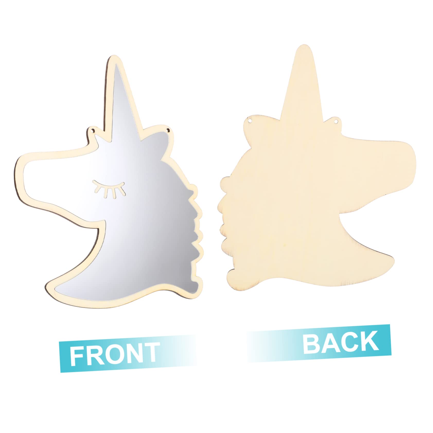 Happyyami Unicorn Shape Shatterproof Acrylic Mirror Boys and Girls Room Decor Wall Sticker Decor