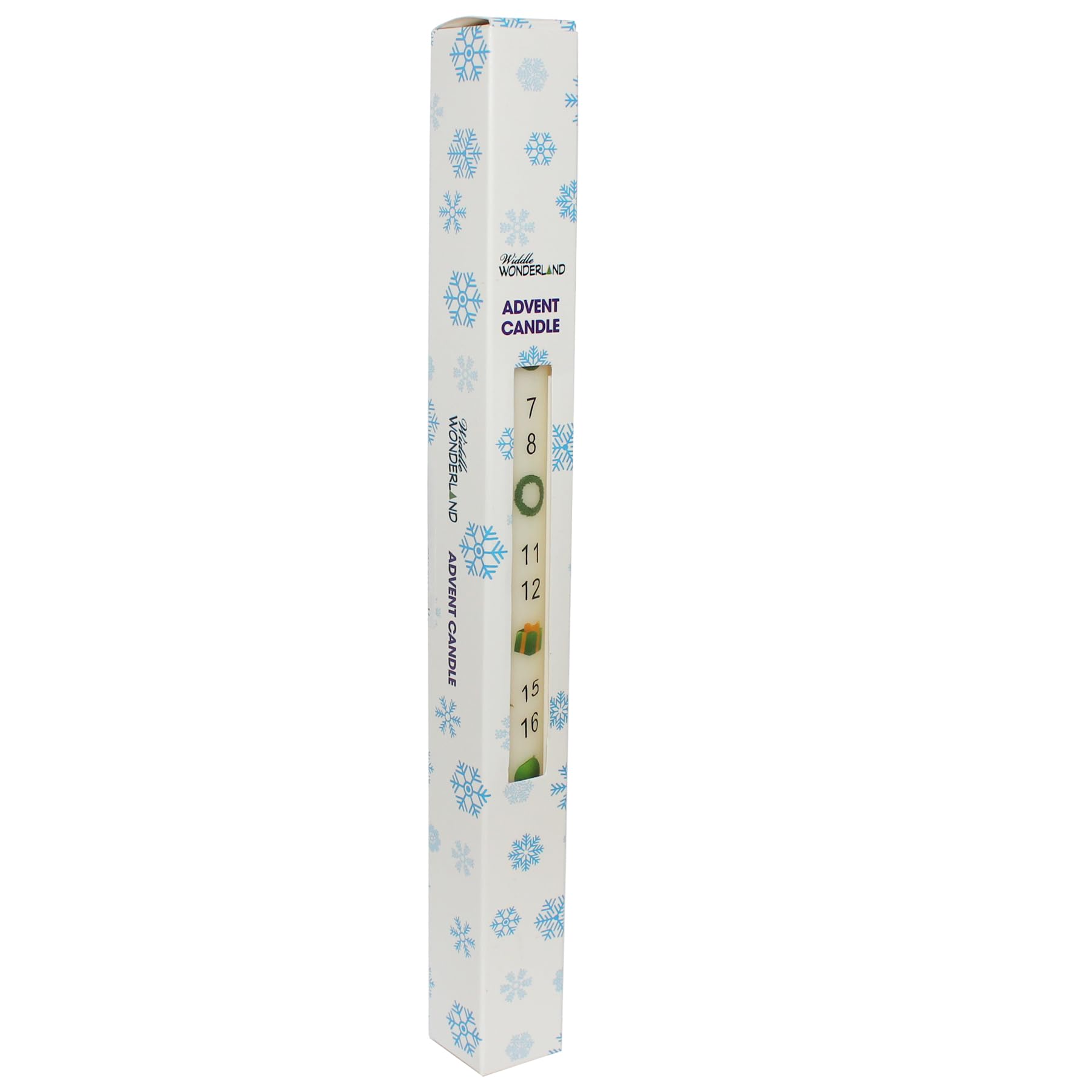 Pack Of 2 - 25cm Christmas Advent Candle – Traditional Countdown To Christmas (Red - View #6