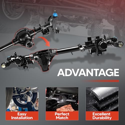 68017174AC Front Axle Housing Assembly Fit for Jeep Wrangler 2007-2017, Jeep Wrangler JK 2018, Fit for Dana 44 only, Replace OE 68017174AC, 68017174AA, 68017174AD - Image 5