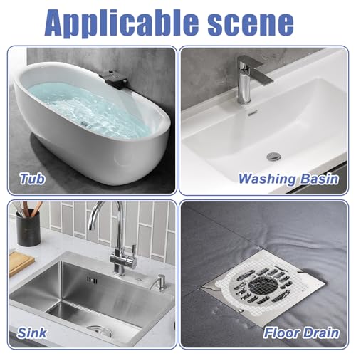 Classicseali 50 Stück Dusche Haarfänger Rund,Abfluss Haarfänger Einweg,Badezimmer Abflussabdeckung für Menschen und Tierhaare, Badezimmer,Badewanne,Küche,Waschbecken,Weiß(8.9cm)