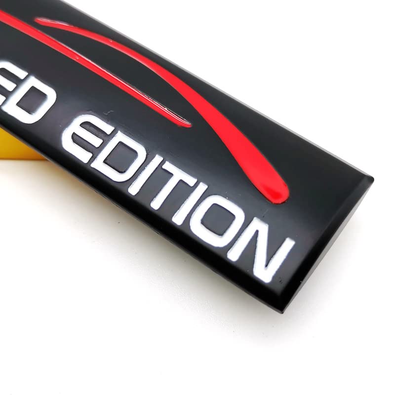 Image of 2X Black /Limited Edition Logo Emblem 3D Metal Decal Auto Rear Side Fender Trunk Sport Badge Sticker (Chrome) (Black)