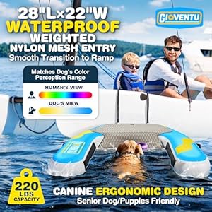 Inflatable Dog Pool Water Ramp, 62"x 40" Extra Large Dog Boat Ramp for Dogs Up to 220 lbs with Innovative 2-in-1 Ramp Assist, Protable Floating Puppy Ladder Docks for Pool Lake Inflatable Dog Pool Water Ramp 62x 40 Extra Large Dog Boat Ramp for Dogs Up to 220 lbs with Innovative 2 in 1 Ramp Assist Protable Floating Puppy Ladder Docks for Pool Lake