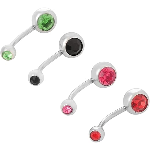 Multicolor Stone Belly Button Rings