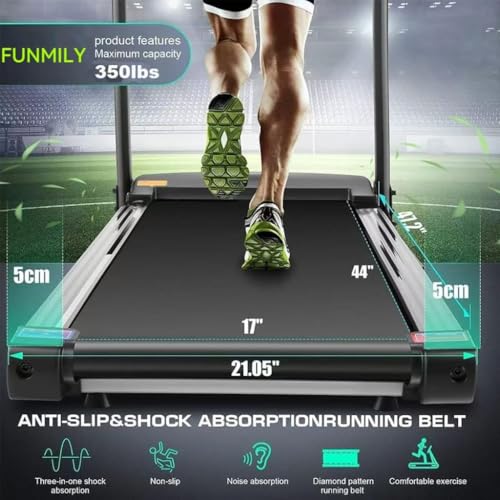 Image of FUNMILY Walking Pad Treadmill with Incline - 3.5HP Foldable Treadmills with 10 inch HD WiFi Touchscreen, 350 LBS Capacity Smart Running Machine with HiFi Speakers, Popular Apps & Interactive Entertainment