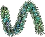 Twinkly Adventskranz mit Beleuchtung, Kartierbare Weihnachtsgirlande mit 50 RGB-LEDs, Länge 270 cm, Kompatibel mit Alexa und Google Home, Weihnachtsdekoration mit App-Steuerung