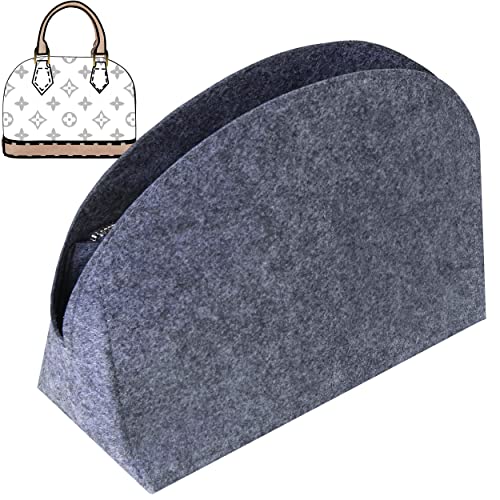 Soyizom Purse Organizer for Alma insert , Felt Bag Organizer Purse Organizer Insert For Alma PM BB insert organizer(BB,Grey)